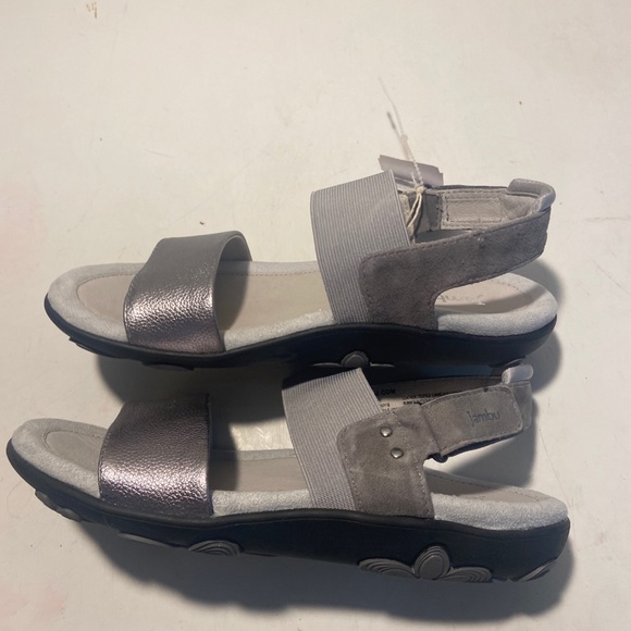 Jambu gray leather sandals with Velcro heel strap various sizes all NWT - Picture 4 of 7